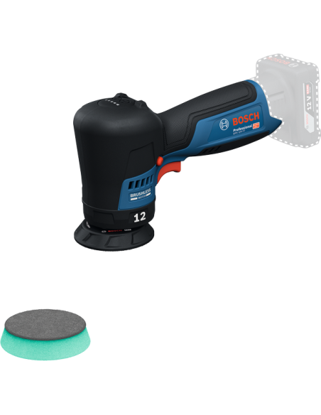 Bosch GPX 12V-77 akumulatorski polirni stroj s penasto blazinico.