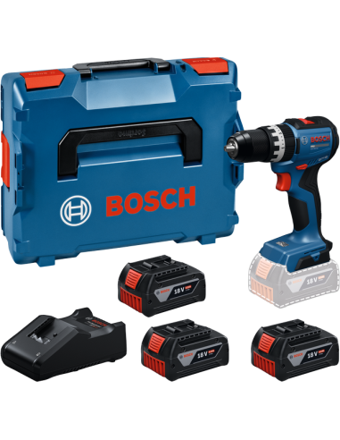 Bosch GSB 18V-52 akumulatorski vrtalnik z baterijami in kovčkom.