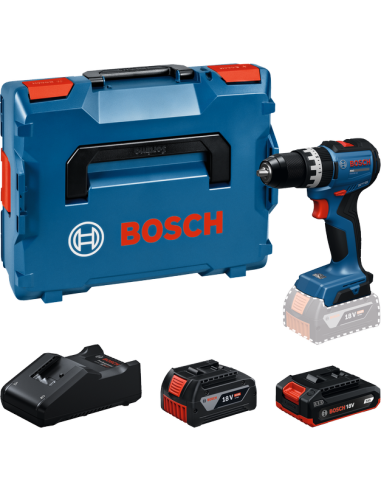 Bosch GSB 18V-52 akumulatorski vrtalnik s kovčkom in baterijami.