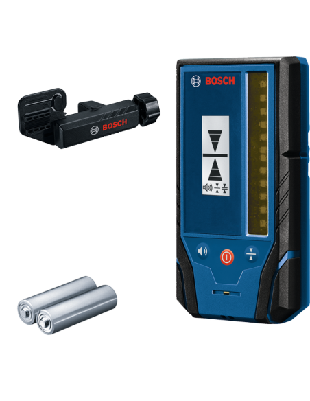Bosch laserski sprejemnik LR 3 s kleščami in baterijami.
