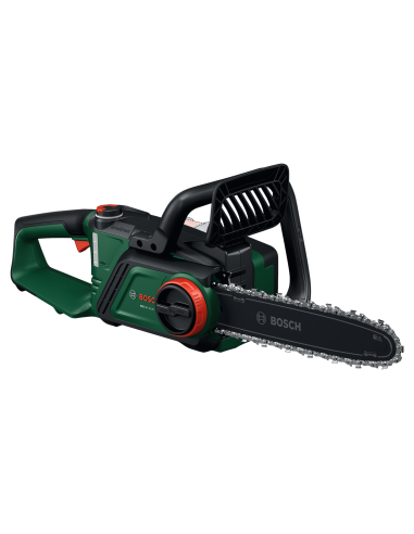 Akumulatorska motorna žaga Bosch PKE18V-30-28 z ergonomskim ročajem.