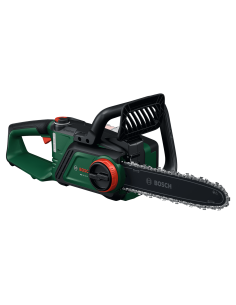 Akumulatorska motorna žaga Bosch PKE18V-30-28 z ergonomskim ročajem.