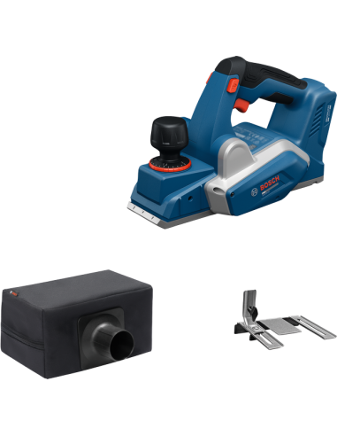 Bosch GHO18V-20 akumulatorski skobeljnik z vrečko za prah.